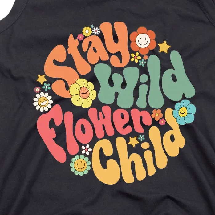 Stay Wild Flower Child Flower Retro Natural Boho Hippie Tank Top