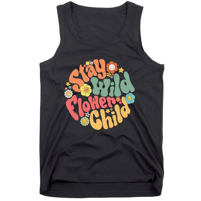 Stay Wild Flower Child Flower Retro Natural Boho Hippie Tank Top