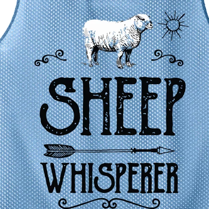 SHEEPP WHISPERER Funny Design Gift For Men Women Boy Girl Mesh Reversible Basketball Jersey Tank