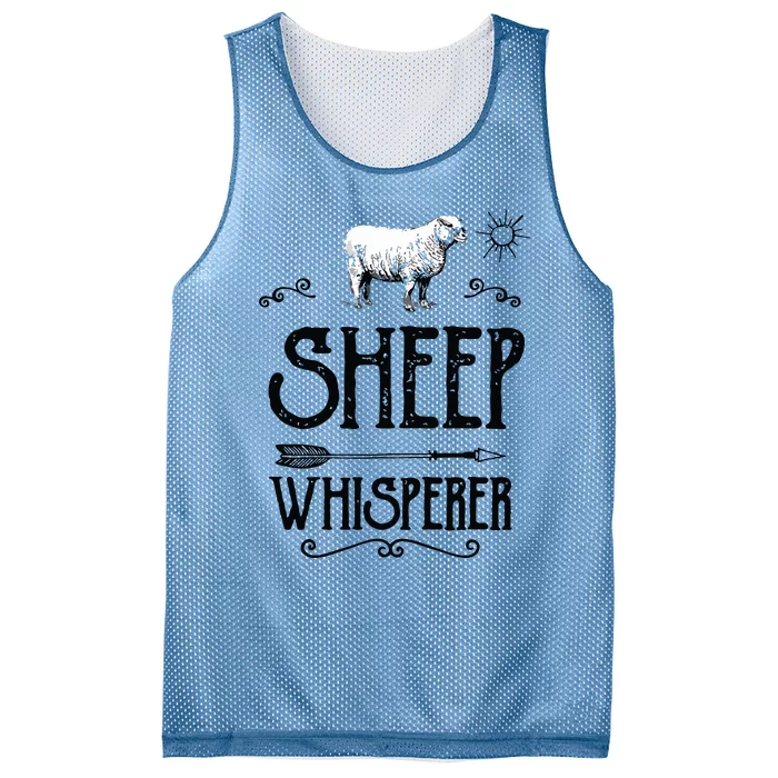 SHEEPP WHISPERER Funny Design Gift For Men Women Boy Girl Mesh Reversible Basketball Jersey Tank