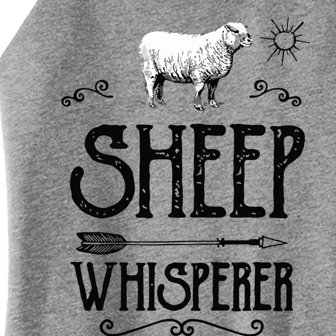 SHEEPP WHISPERER Funny Design Gift For Men Women Boy Girl Women’s Perfect Tri Rocker Tank