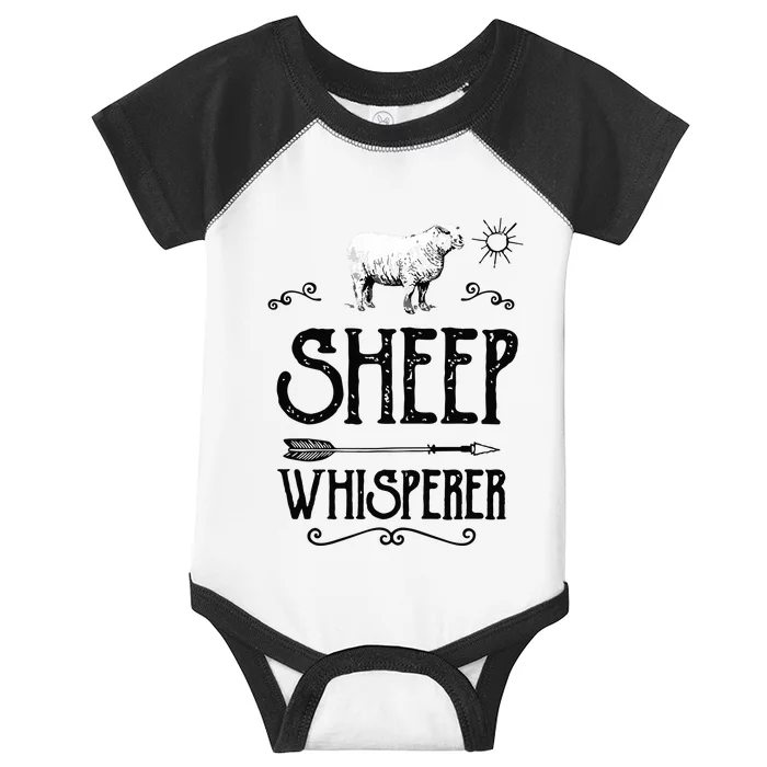 SHEEPP WHISPERER Funny Design Gift For Men Women Boy Girl Infant Baby Jersey Bodysuit