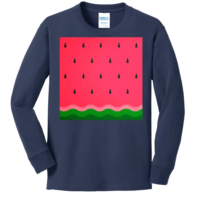 Summer Watermelon Fruit Pattern Kids Long Sleeve Shirt