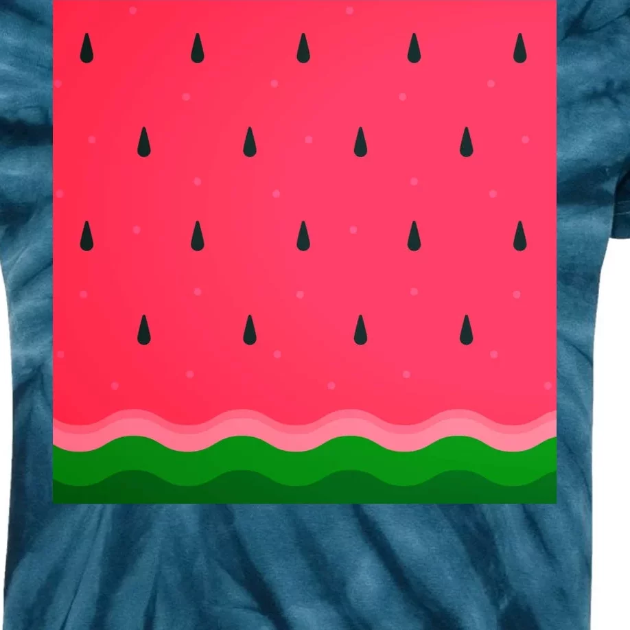 Summer Watermelon Fruit Pattern Kids Tie-Dye T-Shirt