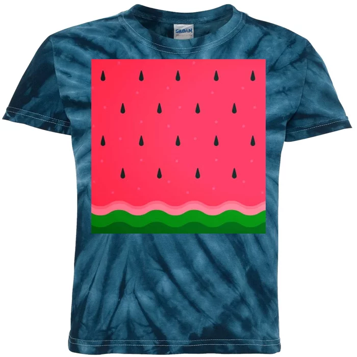 Summer Watermelon Fruit Pattern Kids Tie-Dye T-Shirt