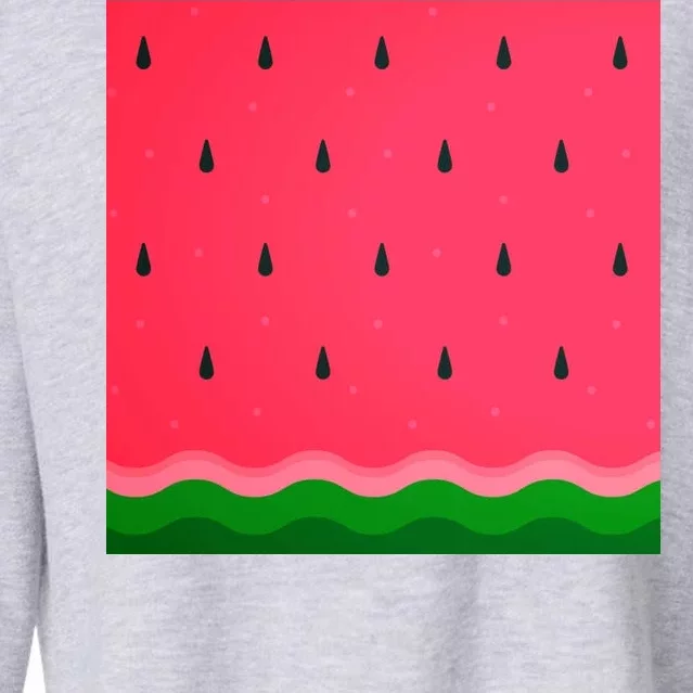 Summer Watermelon Fruit Pattern Cropped Pullover Crew