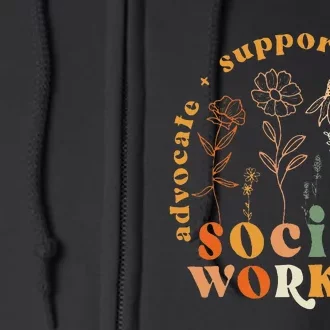 Social Worker Funny Social Work Month Full Zip Hoodie