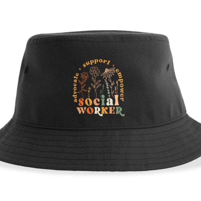 Social Worker Funny Social Work Month Sustainable Bucket Hat