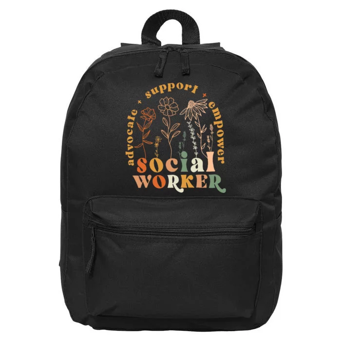 Social Worker Funny Social Work Month 16 in Basic Backpack