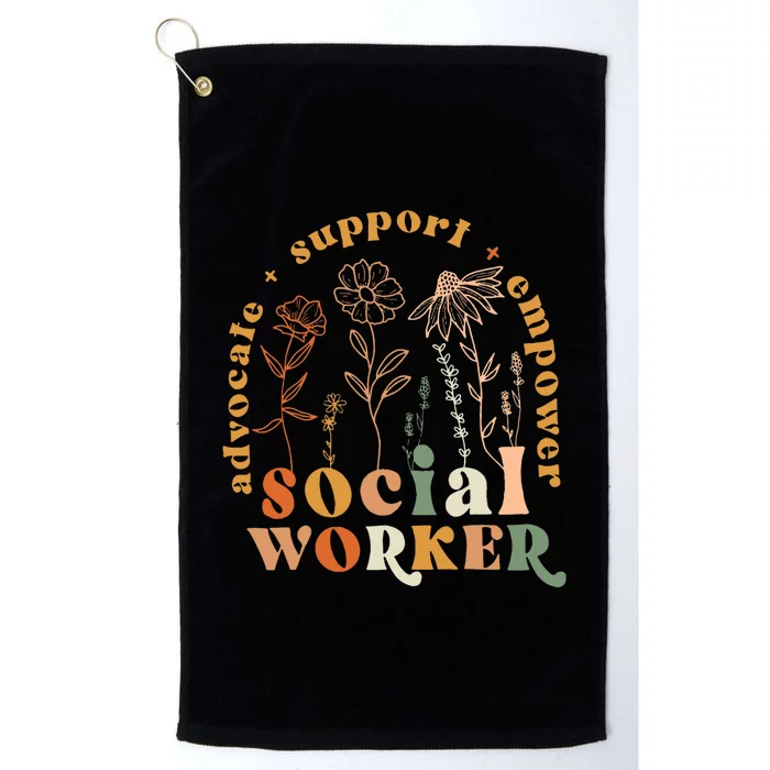 Social Worker Funny Social Work Month Platinum Collection Golf Towel