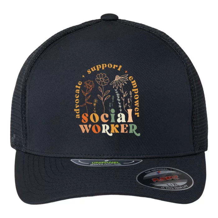 Social Worker Funny Social Work Month Flexfit Unipanel Trucker Cap