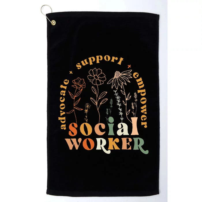 Social Worker Funny Social Work Month Platinum Collection Golf Towel