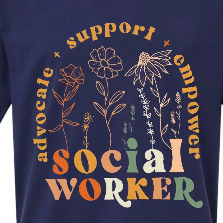 Social Worker Funny Social Work Month Sueded Cloud Jersey T-Shirt