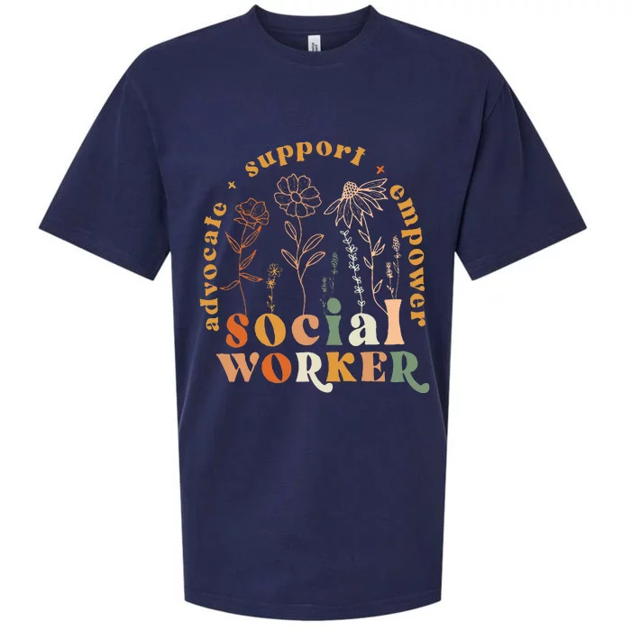 Social Worker Funny Social Work Month Sueded Cloud Jersey T-Shirt