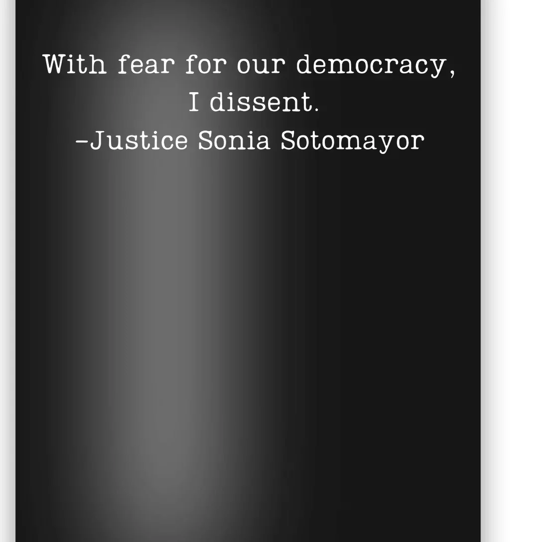 Scotus With Fear For Our Democracy Dissent Poster