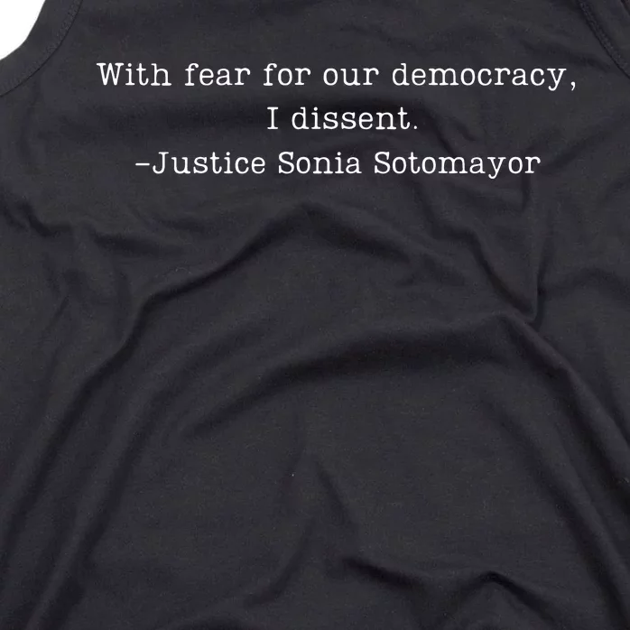 Scotus With Fear For Our Democracy Dissent Tank Top