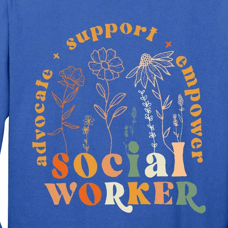 Social Worker Funny Social Work Month Tall Long Sleeve T-Shirt