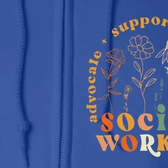 Social Worker Funny Social Work Month Full Zip Hoodie