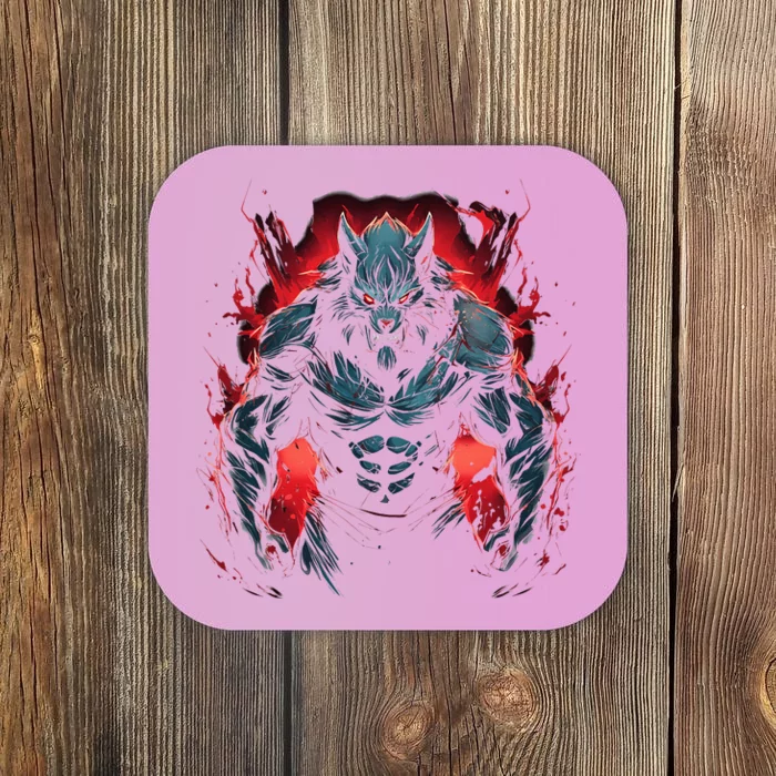 Scary Werewolf Full Moon Halloween Costume Horror Werewolf Coaster