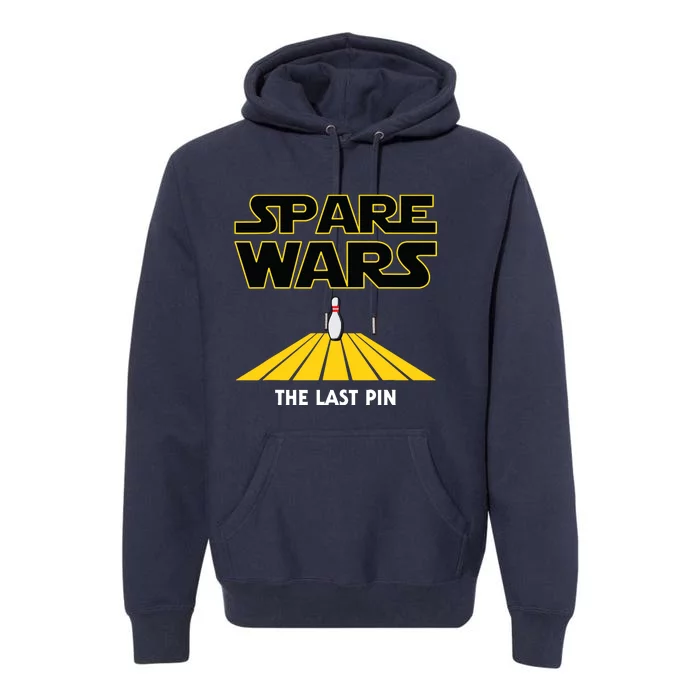 Spare Wars Funny Bowler & Bowling Parody Premium Hoodie