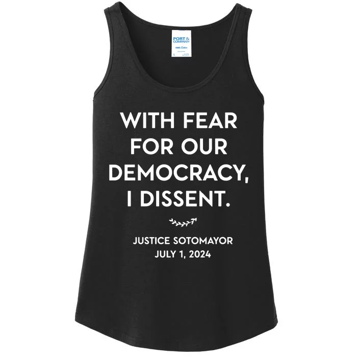 Scotus With Fear For Our Democracy Dissent Ladies Essential Tank