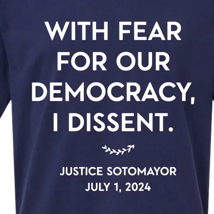 Scotus With Fear For Our Democracy Dissent Sueded Cloud Jersey T-Shirt