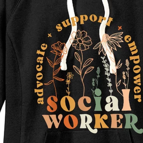 Social Worker Funny Social Work Month Women's Fleece Hoodie