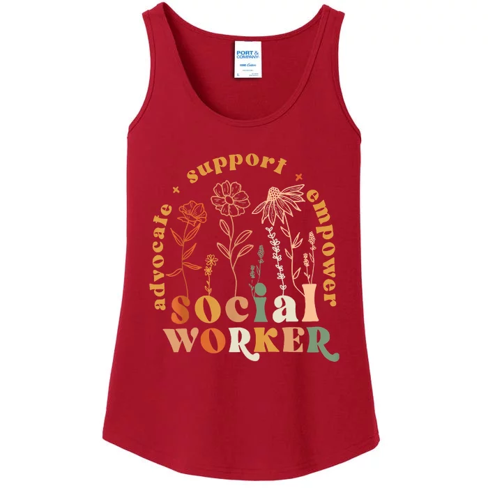 Social Worker Funny Social Work Month Ladies Essential Tank