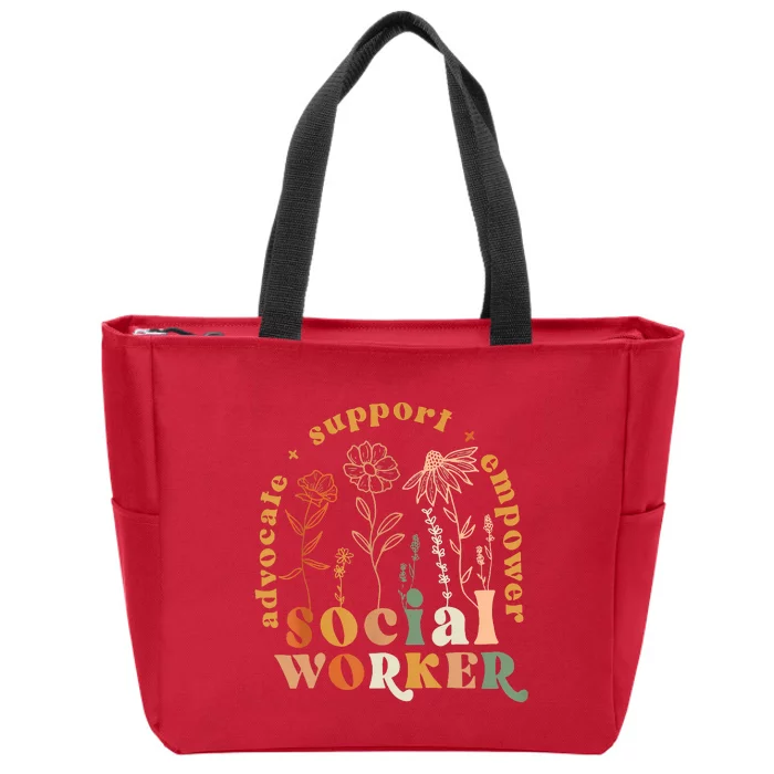 Social Worker Funny Social Work Month Zip Tote Bag