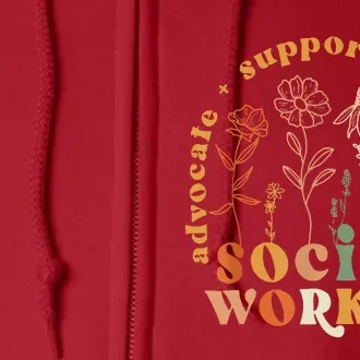 Social Worker Funny Social Work Month Full Zip Hoodie