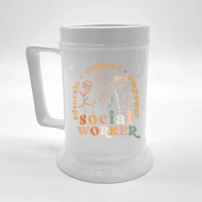 Social Worker Funny Social Work Month Front & Back Beer Stein