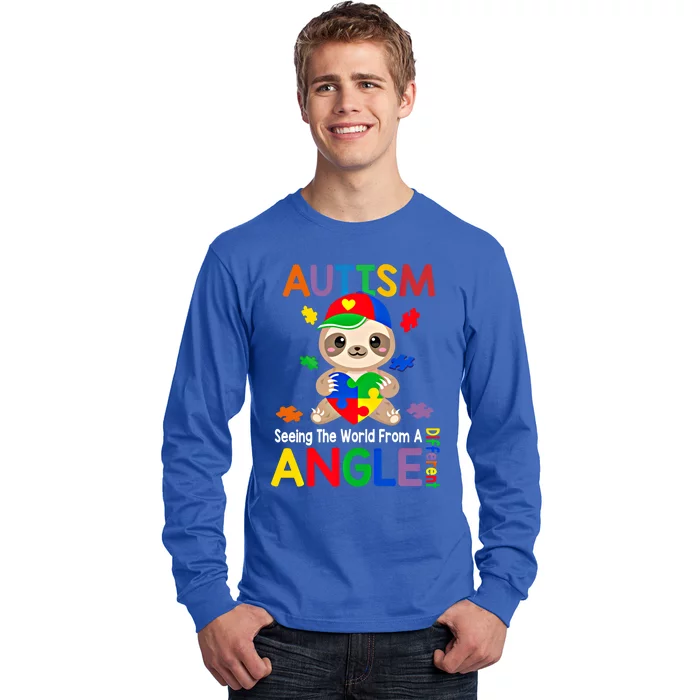 Seeing World From Different Angle Autism Awareness Gift Long Sleeve Shirt