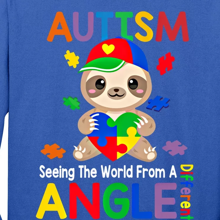 Seeing World From Different Angle Autism Awareness Gift Long Sleeve Shirt