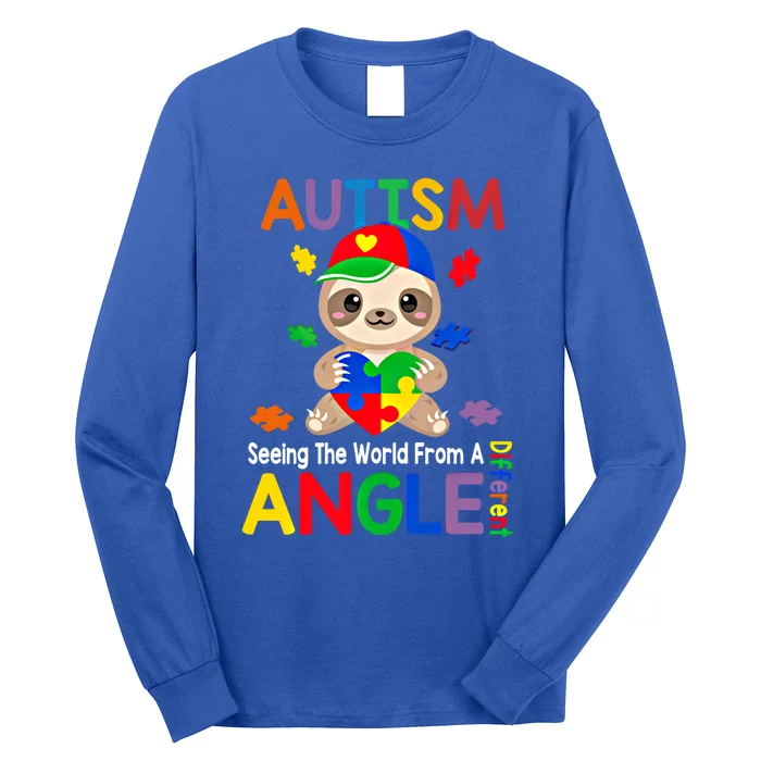 Seeing World From Different Angle Autism Awareness Gift Long Sleeve Shirt