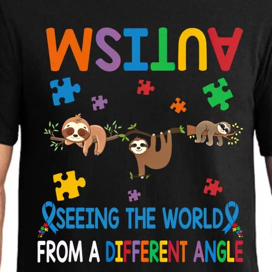 Seeing World From Different Angle Autism Awareness Gift Pajama Set