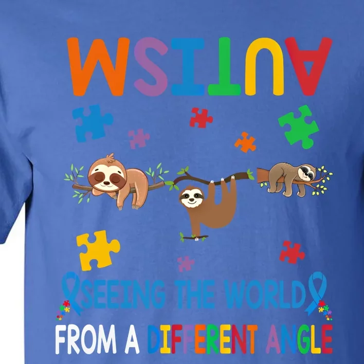 Seeing World From Different Angle Autism Awareness Gift Tall T-Shirt