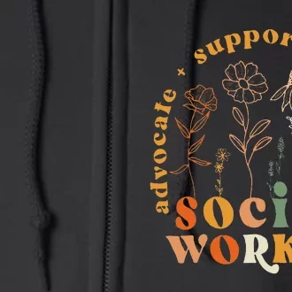 Social Worker Funny Social Work Month Full Zip Hoodie