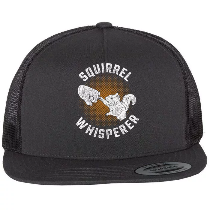 Squirrel Whisperer Forest Animal Squirrel Flat Bill Trucker Hat