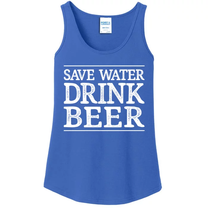 Save Water Gift Beer Gift Vintage Style Gift Ladies Essential Tank