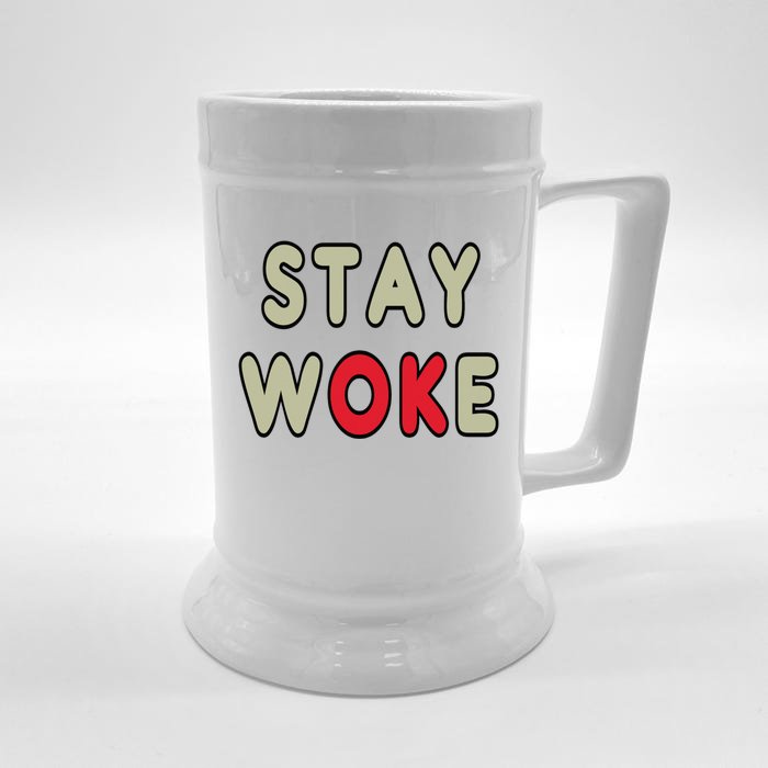 Stay Woke Gift Front & Back Beer Stein