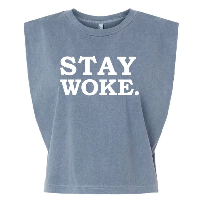 Stay Woke Gift Conscious Black Pride Proud Third Eye Garment-Dyed Women's Muscle Tee