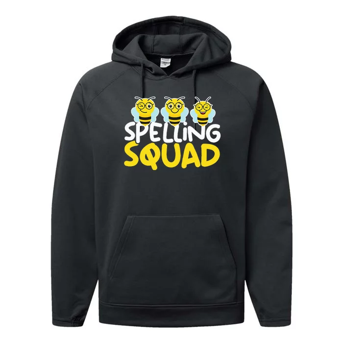 Spell Words Game Competitive Spelling Squad Spelling Bee Performance Fleece Hoodie