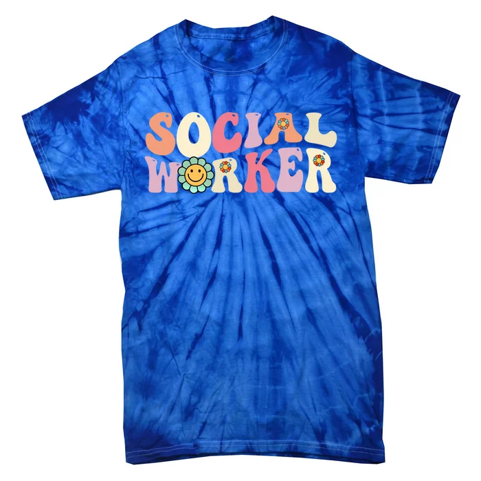 TeeShirtPalace | Social Worker Groovy Retro Vintage 60s 70s Design Gift  Tie-Dye T-Shirt