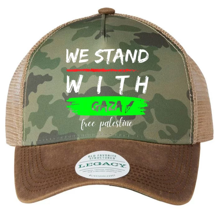 Stand With Gaza: Free Palestine Palestinian Cities Map Legacy Tie Dye Trucker Hat