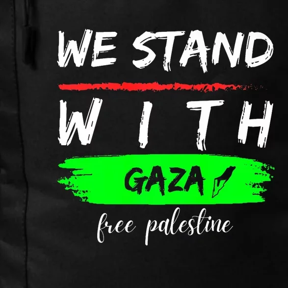 Stand With Gaza: Free Palestine Palestinian Cities Map Daily Commute Backpack