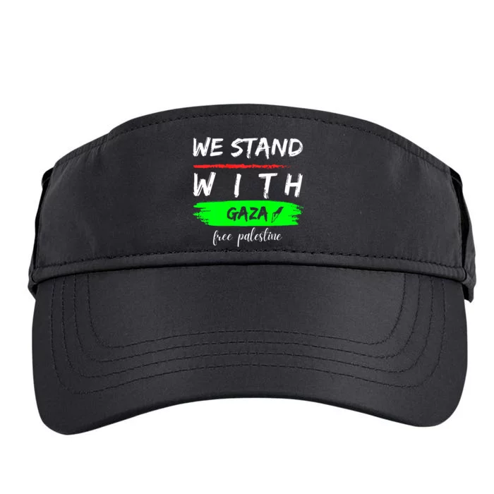 Stand With Gaza: Free Palestine Palestinian Cities Map Adult Drive Performance Visor