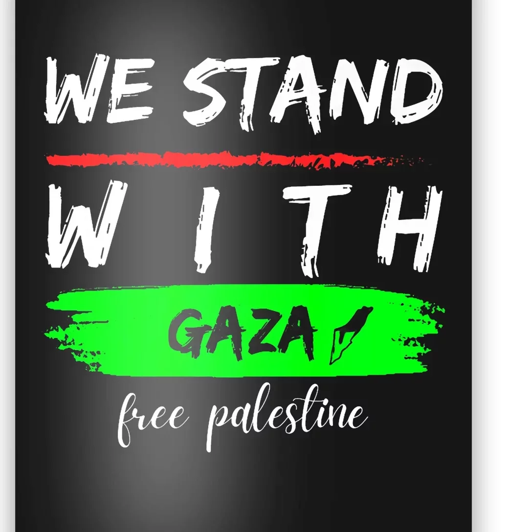 Stand With Gaza: Free Palestine Palestinian Cities Map Poster