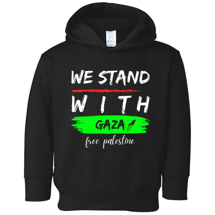 Stand With Gaza: Free Palestine Palestinian Cities Map Toddler Hoodie