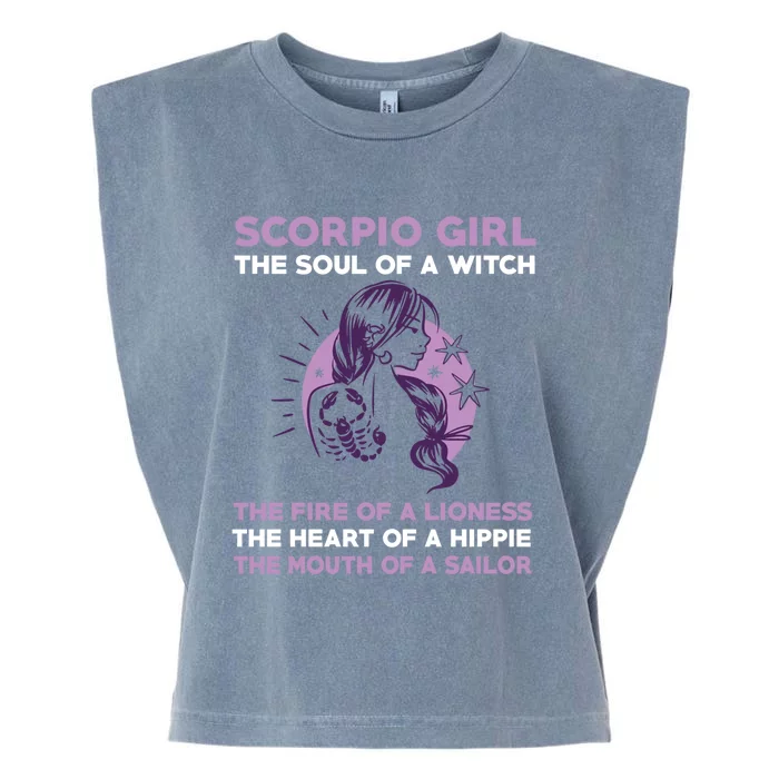 Scorpio Witch Gift Garment-Dyed Women's Muscle Tee