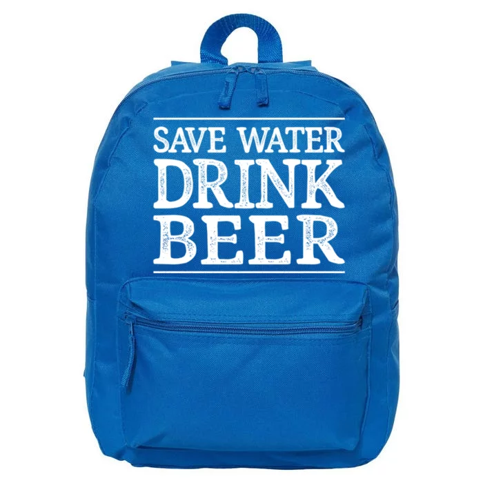 Save Water Gift Beer Gift Vintage Style Gift 16 in Basic Backpack